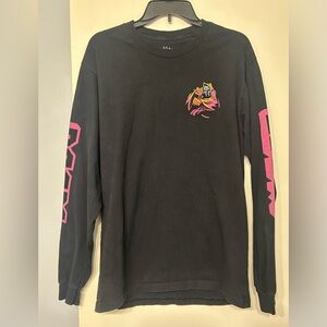 Gas Drawls Mf Doom NYC Long Sleeve T-Shirt Men's Size Large Black Graphic Tee